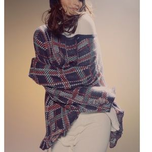 Wildfox white label plaid lenon sweater knit Xsml